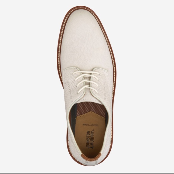 NWOB $150 Johnston & Murphy TRUFOAM  Men’s Shoes - White Tumbled Nubuck - Picture 2 of 9